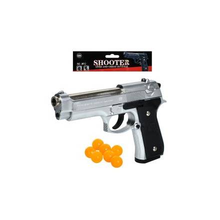 Пістолет M92 (24шт) 21,5см, пластикові кулі, метал+пластик, у пакеті, 18-25-3см - 1