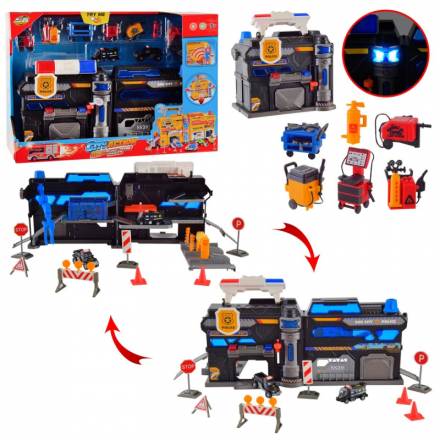 Паркінг арт. SK-599JB (12шт/2)  батар. пластик + метал,2 машинки у комплекті,світло,звук,  короб. 44 - 1