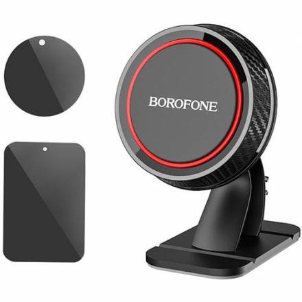 Автотримач для мобільного телефону Borofone BH13 (Чорно-Червоний) - 1