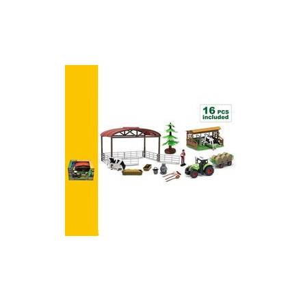 Ферма 550-16 K трактор, звуки, підсвічування, інерція, загін для тварин, фігурки тварин, герой, - 1