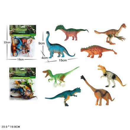 Тварини арт. 303-250 (144шт/2) динозаври, 2 види мікс, 4 шт. пакет 19*23см - 1