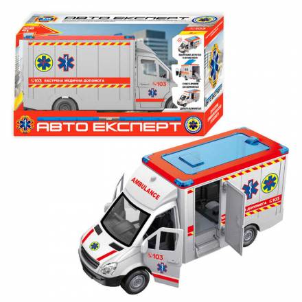 Машинка TK 97569 (24) "Авто Експерт", "Швидка допомога", ОЗВУЧ УКР МОВОЮ,  інерція, звук, підсвіч, в - 1