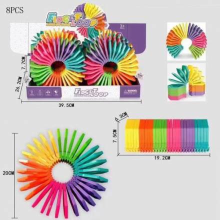 Гра H014 (48шт) пружинка 18см, антистрес, 8шт(мікс кольорів) в дисплеї, 39-27-8см - 1