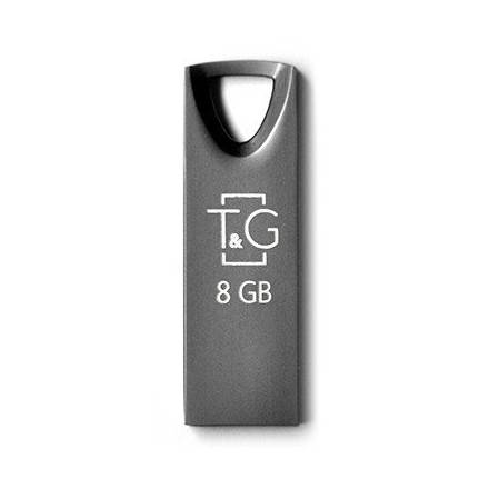 Флешка USB T&G 117 Metal series 8GB чорний - 1