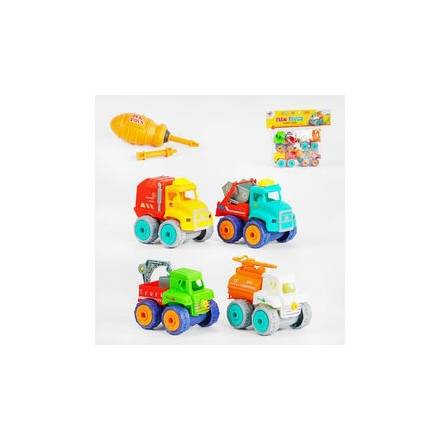 Набір спецтехніки RL 589-31 D (48/2) 4шт, конструктор, викрутка,  у пакеті - 1