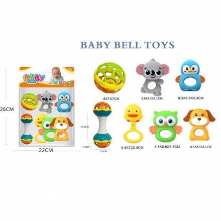 Набір брязкалець 508-157 (120/2) 7 штук, прорізувач, в пакеті - 1