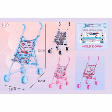 Коляска T817-1 прогулянкова, тростина, 24-45-в52см - 1