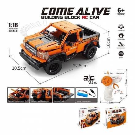 Конструктор на радіокеруванні 70017 (24) “Автомобіль”, 405 деталей, акумулятор 3.7 V, пульт 2.4 GHz, - 1