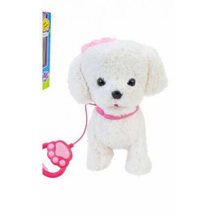 М'яка інтерактивна Кращий друг арт. BF2502 (12шт)  собачка на повідку 18х25х27 см УКР мова, повтор г - 1