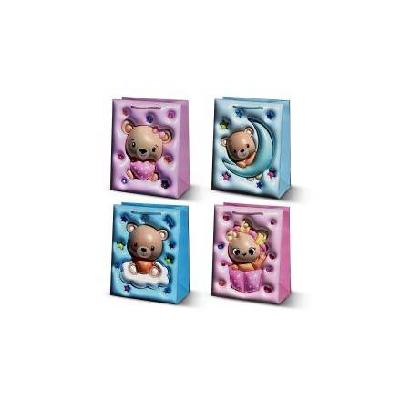 Пакет подарунковий паперовий M "Teddy 3D" 26*32*12см R96977-M - 1