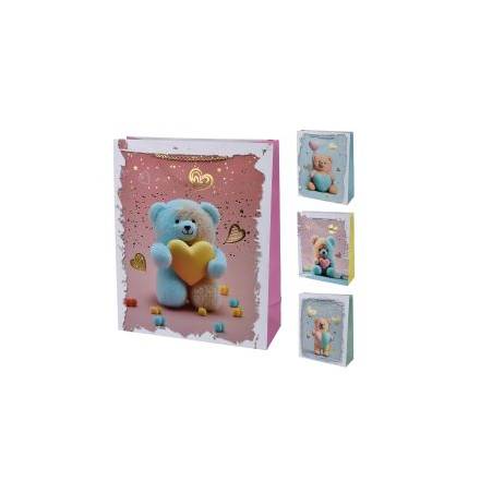 Пакет подарунковий паперовий M "With Love" 23*32*10см R95483-M - 1