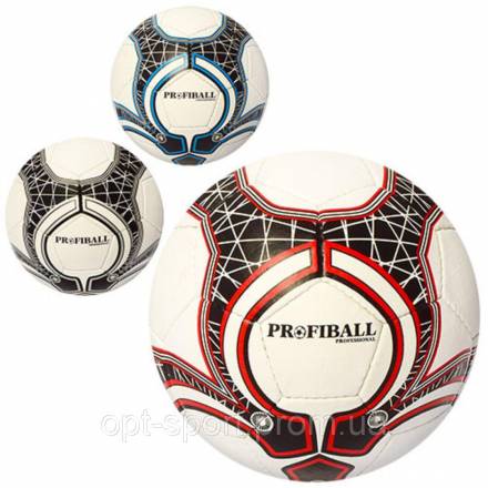 Мяч футбольный 2500-65ABC (30шт) размер5,ПУ1,4мм,32панели,ручн.работа,400-420г,3цвета, - 1