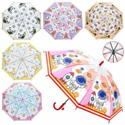 Парасолька дитяча MK 5640 довжина 65см, тростина 60см, діаметр 83см, спиця 48см, клейонка, св - 1