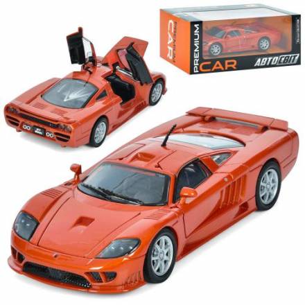 Машина AP-1930 (8шт) АвтоСвіт, 1:24 Saleen S7, метал, 18см, відкриваються двері та капот, гумові кол - 1