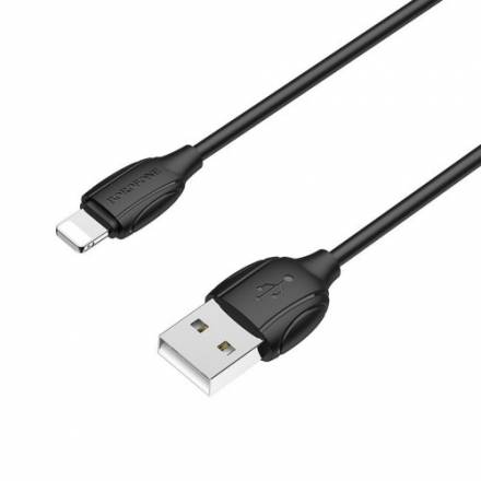 Кабель BOROFONE BX19 Benefit Lightning 1m, up to 1.3A Black - 1