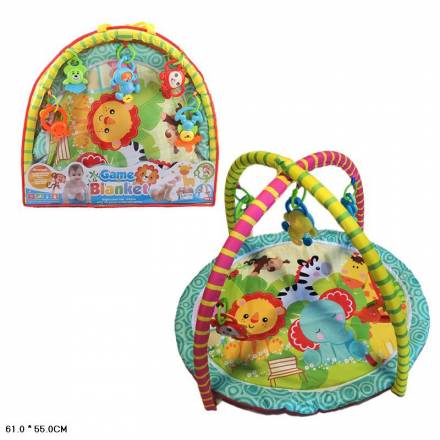 Килимок для малюків арт.8801-31 (18шт)з брязкальцями на дузі,сумка 61*55см - 1