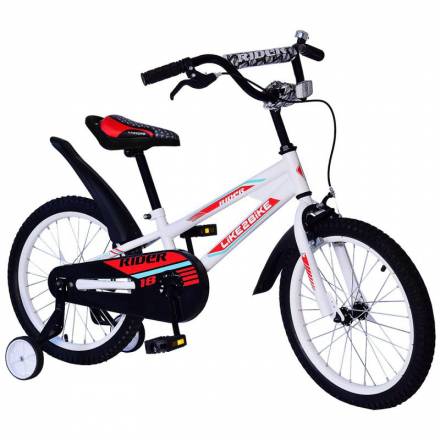 Велосипед дитячий 2-х коліс.12'' 211206 (1 шт) Like2bike Rider, білий, рама сталь, зі дзвінком, ручн - 1