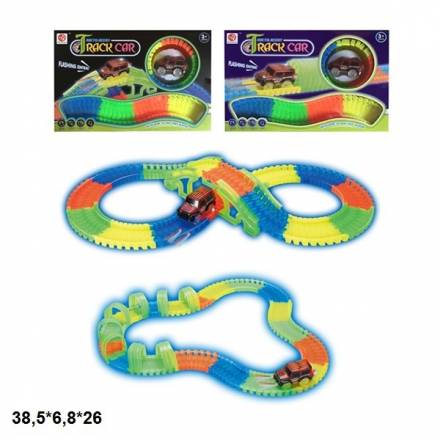 Трек 7202/7203 з машинкою.люмінесц.батар.світ.2в.кор.38,5*6,8*26 /24/ - 1