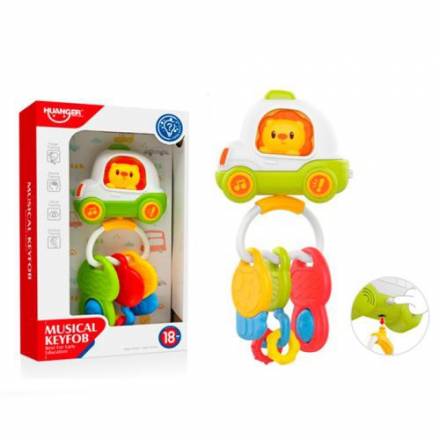 Брелок HE0560 машинка+ключі, музика,звук, світло, прорізувач, текстурні деталі, м - 1