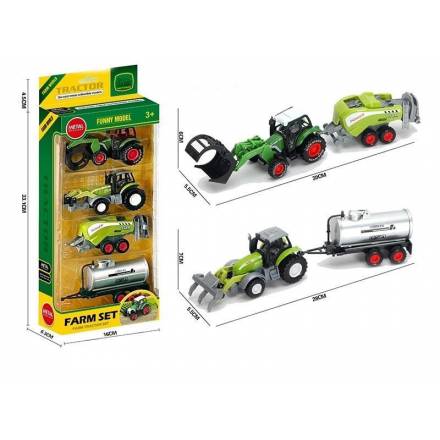 Набір спецтехніки 955-245 (48/2) металопластик, 2 трактори, 2 знімні причепи, навісне обладнання, в - 1