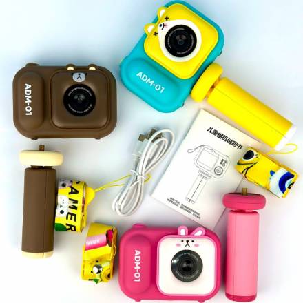 Дитячий фотоапарат S11 з фронтальною камерою та штативом (Рожевий) ADM-01 - 1