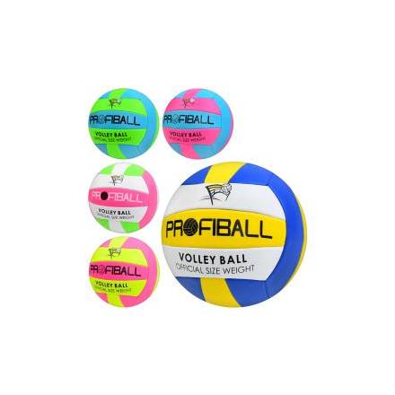 М'яч волейбольний EV 3159 офіційний розмір, ПВХ 2 мм, 2 шари, 18 панелей, 260-280 г, 5 кольорів - 1