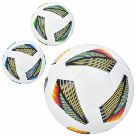 М'яч футбольний MS 3600 (12шт) розмір5, ПУ, 400-420г, ламінований, 3кольори, в кульку - 1