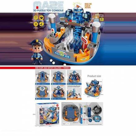 Настільна гра MKD 220 A (16) лабіринт, 2 джойстики для керування, механічний принцип, вежа з прапоро - 1