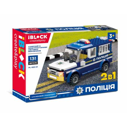 Конструктор IBLOCK PL-920-22 (47шт) Поліція, 132дет., Інструкція на укр яз, в кор.25,5 * 4,5 * 17,5 - 1