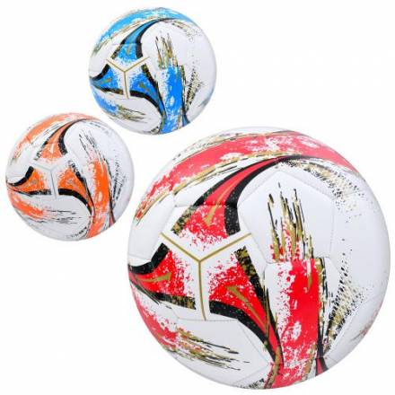 М'яч футбольний MS 3879 (30шт) розмір5, ПУ, 410-430г, 3кольори, в пакеті - 1