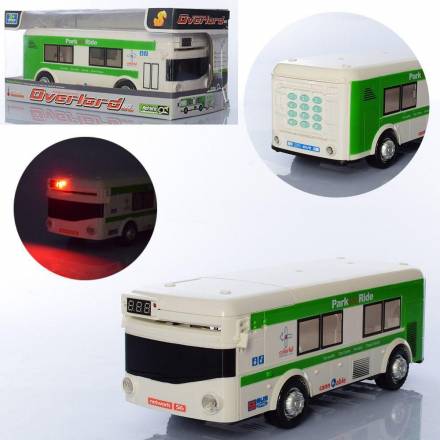 Автобус-копилка 363-10 (12шт) 28см,затягивает купюры, муз,зв(анг),св,на бат,в кор-ке,30,5-14-13,5см - 1