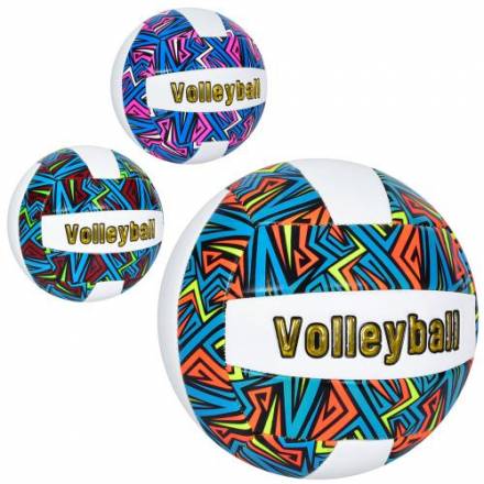 М'яч волейбольний MS 3627 (30шт) офіційний розмір, ПВХ, 260-280г, 3кольори, в пакеті - 1
