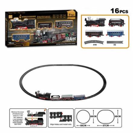 Залізниця 9299-81, локомотив, вагони 3шт, діам. 87-68см - 1