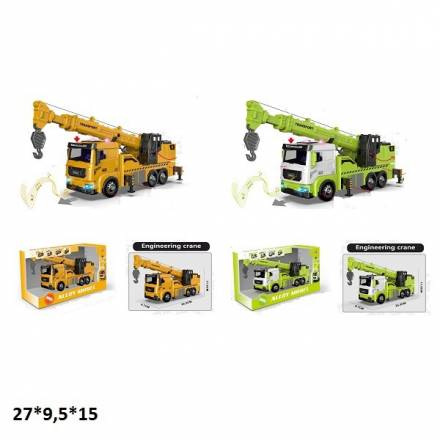 Будтехніка 199-1C/1D автокран метал.інерц.батар.муз.світ.2кол.кор.27*9,5*15 /48/ - 1