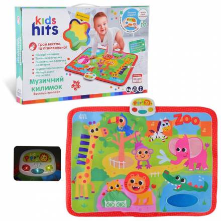 Килимок для малят муз. Kids Hits  KH05/002 Веселий зоопарк,батар,муз.світло,тактильні елемен - 1
