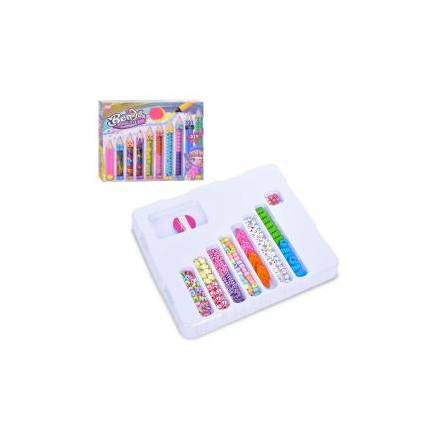 Набір для творчості 338-1043-44 (60шт)  намистини, нитки, підвіски, 2 види, в кор-ці, 27-23-3,5см - 1