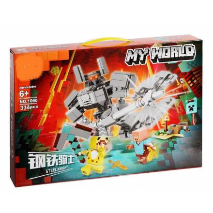 Конструктор Майнкрафт MINECRAFT, Битва з Залізним Лицарем 1060(sk-51863) 334 PCS - 1