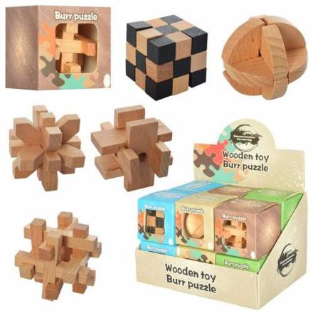 Деревянная игрушка Кубик MD 2056 (240шт) 5,5см, 12шт(микс видов) в дисплее,15,5-10-10см - 1