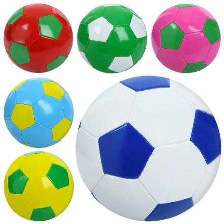 М'яч футбольний MS 4121 (30шт) розмір 5, ПВХ, 260-280г, мікс кольорів, в пакеті - 1