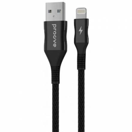 Кабель Proove Braided Scout USB to Lightning 2.4A 1m Black, 1101 - 1