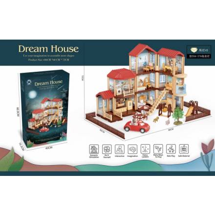 Ляльковий будиночок з меблями "Dream House"556-27А  251pcs - 1
