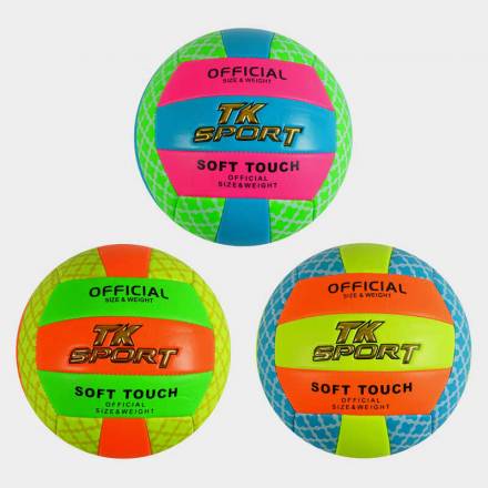 М`яч волейбольний C 60971 (60) "TK Sport" 3 види, матеріал м`який PVC, вага 280-300 грамів - 1