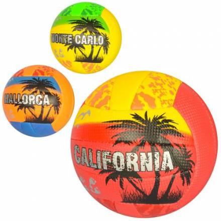 Мяч волейбольный 1121 (30шт) официаль.размер, ПУ,2мм,ручн.работа, 18панелей, 260-280г,3вида,в кульке - 1