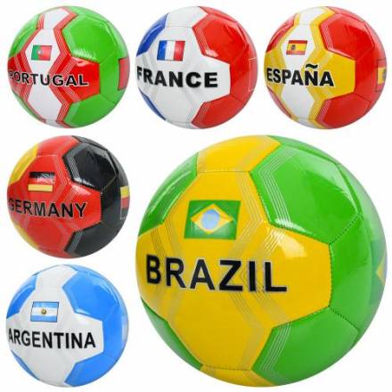 М'яч футбольний MS 4118 (30шт) розмір 5, ПВХ, 300-320г, мікс видів (збірні), в пакеті - 1