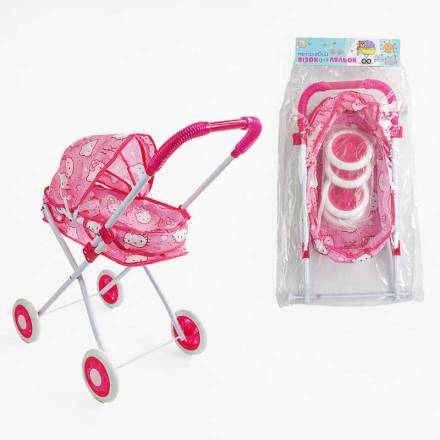 Візок для ляльок ТК 93-472 (24/2) "TK Group", складна конструкція, пупс до 35 см, металевий каркас, - 1