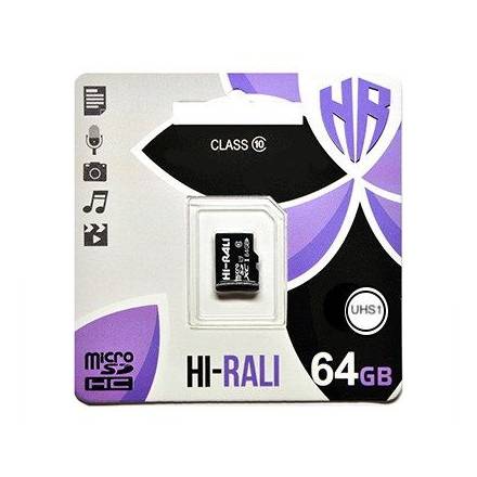 Карта памяті HI-RALI microSDHC 64GB Class 10 no adapter - 1