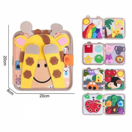 М'яка книжка-бізіборд 25006 (50) фетровий, вивчення форм, кольорів, тварин, пальчикові ігри, на липу - 1