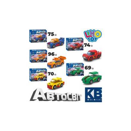 Конструктор KB 6000 машинки, від 69 деталей, ЦІНА за 1шт в кор-ці, 16-13,5-4см - 1