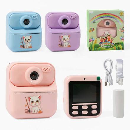 Фотоапарат-принтер C 75064 (50) кабель type-C, роз’єм для SD карти, фото, відео, ігри, фронтальна ка - 1