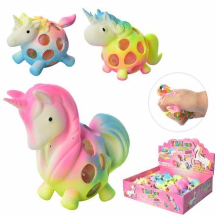 Іграшка MS 2539 (144шт) антистрес, виноград, єдиноріг 10см, орбіз, мікс кол, 12шт (3в) в дисплеї, 28 - 1